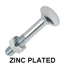 Zinc Plated Cup Head Bolts Grade 4.6